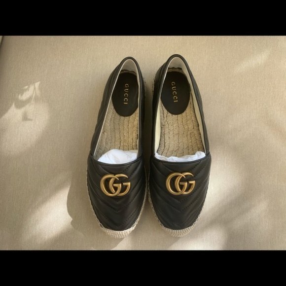 [SOLD] Gucci Leather espadrilles with Double G 7.5 - Picture 3 of 7
